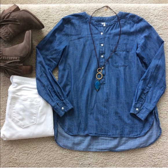 LOFT Tops - LOFT The Softened Shirt in Chambray